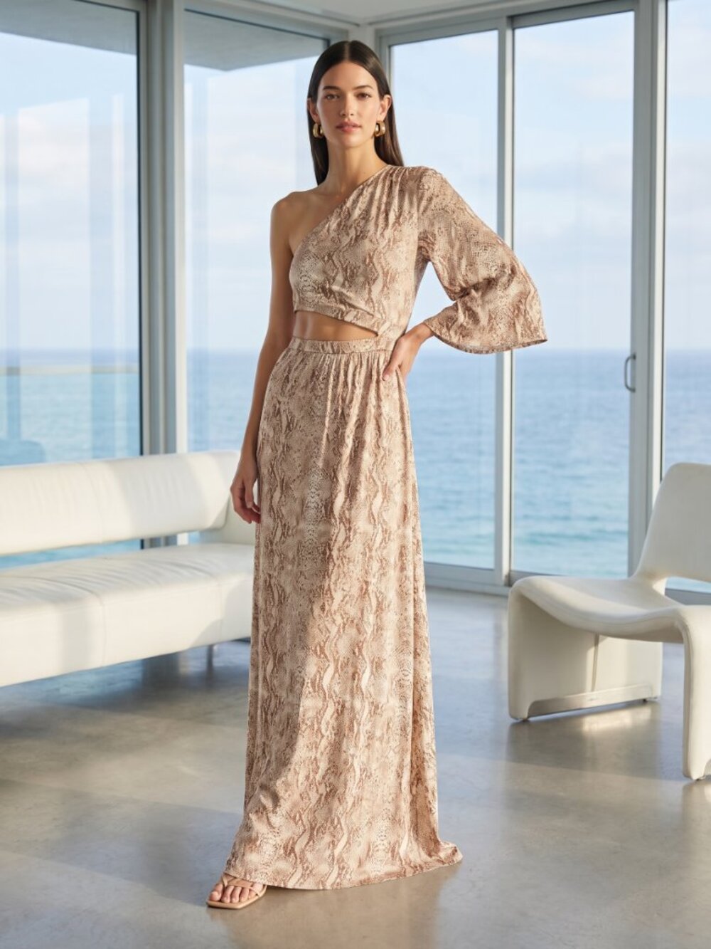 $475 L'AGENCE Fontana maxi dress M